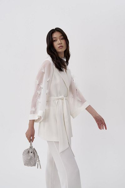 GARNİ Otriş Stoned Organza Sleeve Jacket