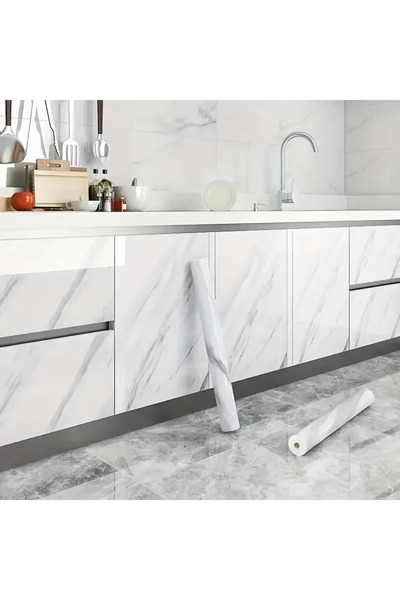 Roichil Mermer Desenli Sticker Folyo Beyaz 60cm*5mt