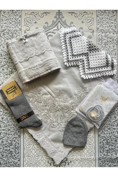 Şatilli Handmade Çeyizlik hediyelik bohça damat kayınbaba gri bohça tafta sec...