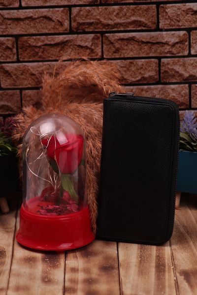 Ozka Leather Collection Μακρύ Vegan Δερμάτινο Θήκη Κάρτας Portfolio - Rose Gift