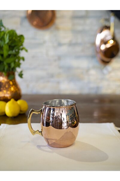 Bakır Concept Copper Mug Cup with Casting Arm Model - Copper Color