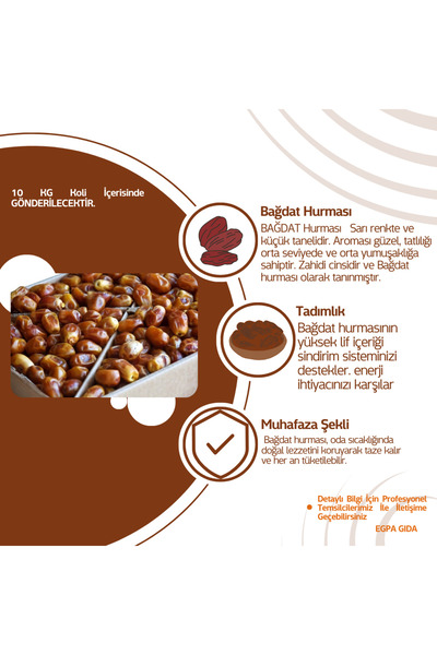 egpa gıda Bağdat Hurma 10 kg Net