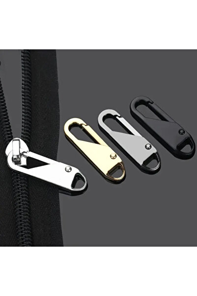 Mi-ÇA HOME 4 Adet Pratik Kolay Takılan Fermuar Sürgüsü Başlığı Valiz Okul Çantası Mont  Fermuar Yedek Başlık