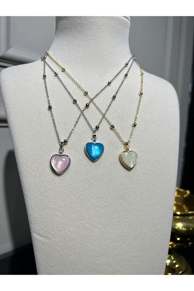 Store 3 Colored Steel Necklace