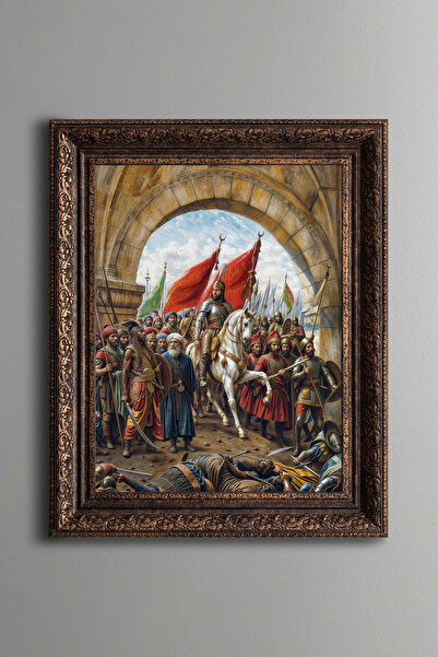 epiqart İstanbul'un Fethi - Vintage Desenli Çerçeve