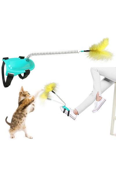 jetfast Pet Cat And Breed Dog Foot Fishing Rod Furry Cat Dog Toy