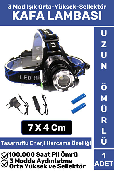 Genel Markalar Profesyonel Kamp Avcı Balıkçı Deprem Güçlü Işık 3 Mod Yüksek M...