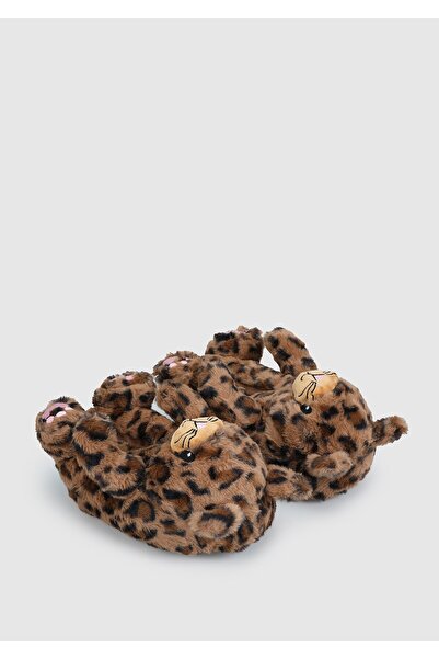 Twigy Leopar Pako Sevimli Pelüş Panduf Ev Terlik
