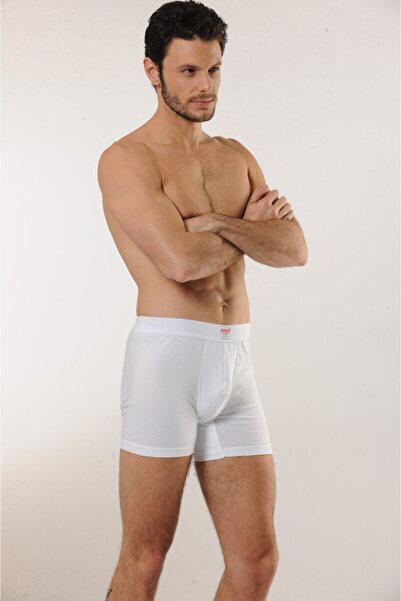 Hmd Ανδρικό Cotton White Lycra Boxer & Άνετη Υφή