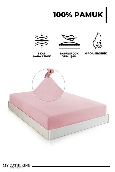 My Catherine 100% Cotton Combed Cotton Fabric - Single Double and Oversized Fitted Sheet