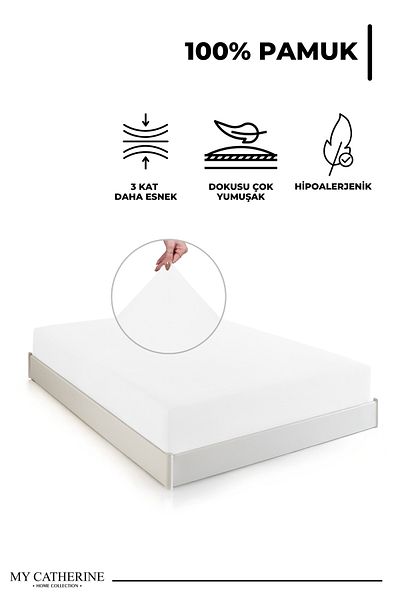 My Catherine 100% Cotton Combed Cotton Fabric - Single Double and Oversized Fitted Sheet