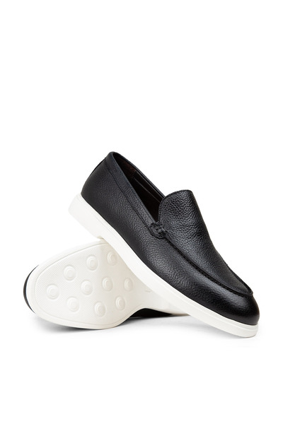 Deery Erkek Hakiki Deri Lacivert Loafer Ayakkabı