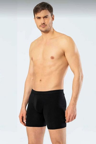 Cacharel 1336 Ανδρικό λουράκι μέσης Lycra Long Leg Boxer-μαύρο