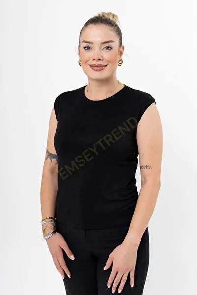 emseytrend Crew Neck Crew Sleeves Viscose Lycra Flexible Badi Bodysuit