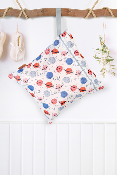 HAMUR Baby Proof Clothing Bag - Wet Dry Clothes, Liquid Proof, Dirty Clean Laundry Bag Planet