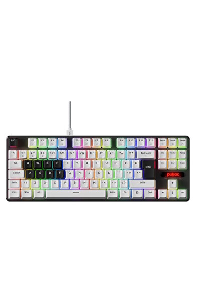 Pulsar PCMK2 HE %80 TKL ISO HE Manyetik Switch RGB Hotswap Beyaz Mekanik Gaming Klavye (PCMK2HE821W)