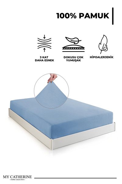My Catherine 100% Cotton Combed Cotton Fabric - Single Double and Oversized Fitted Sheet