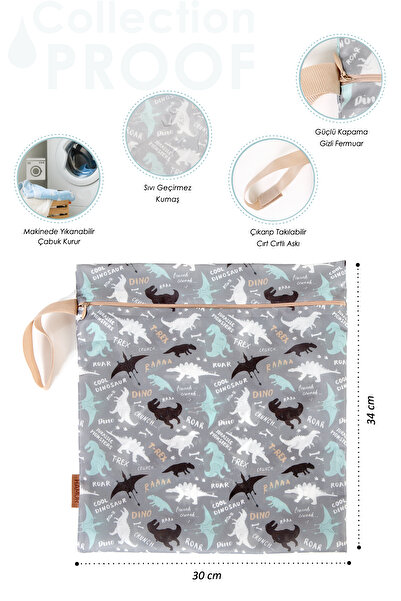 HAMUR Baby Proof Clothing Bag - Swimsuit, Wet Dry Clothes, Liquid Proof, Dirty Clean Laundry Bag Junior