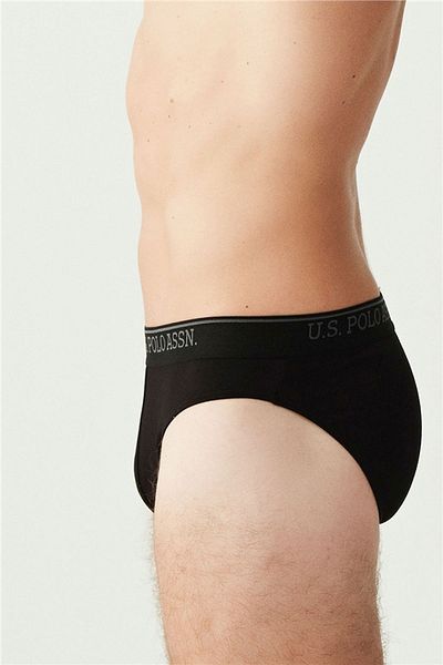 U.S. Polo Assn. Ανδρικά μαύρα εσώρουχα US Polo Assn.Pack of Three
