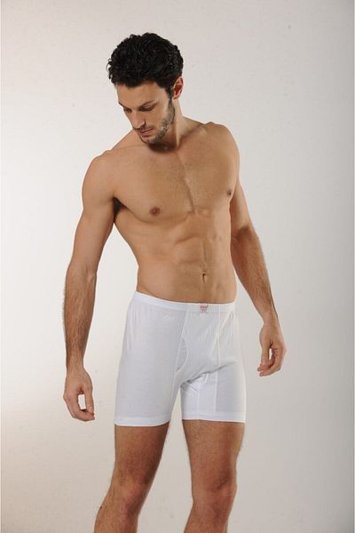Hmd 202 100% Cotton Men's Boxer Briefs - White