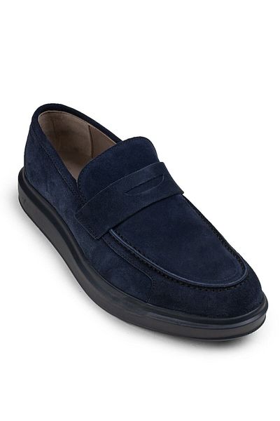 Deery Men's Suede Navy Blue Comfort Loafer