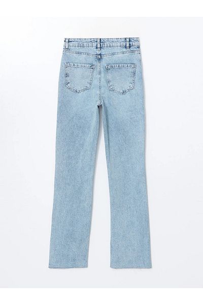 LC Waikiki LCW Modest Blue Straight Fit Damen-Jeanshose