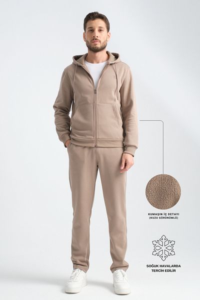 Shooter Mink Men's Winter Tracksuit Set - Lamb Hoodie, Hoodie, Minimal Logo