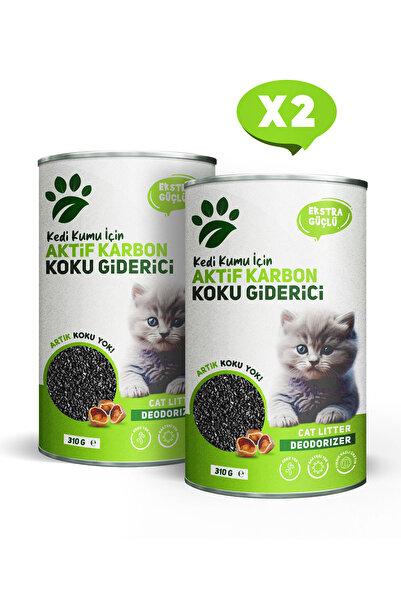 Pawcarbon Kedi Kumu Koku Giderici Aktif Karbon 310 gr 2'li Paket