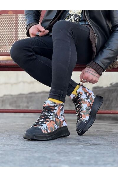 Arda حذاء Wagoon WG017 عسكري داكن للرجال نصف الكاحل كاجوال