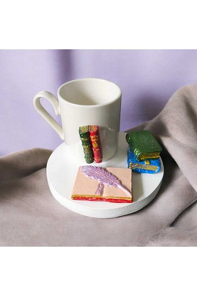 Süs Dükkanı Teachers' day book themed gift presentation decorative coffee cup model