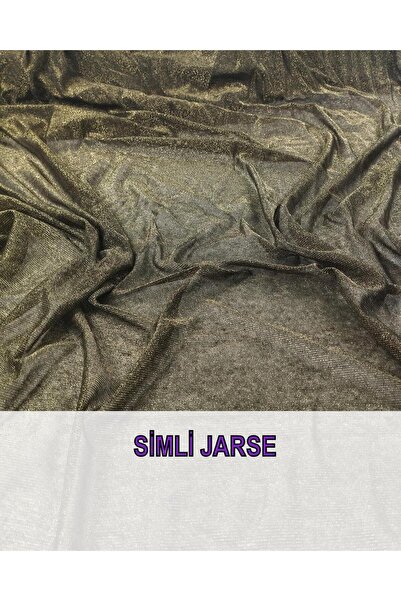 Kumaş Parça Тонкий джерсі чорного кольору з золотистим відтінком (ширина 130 ...