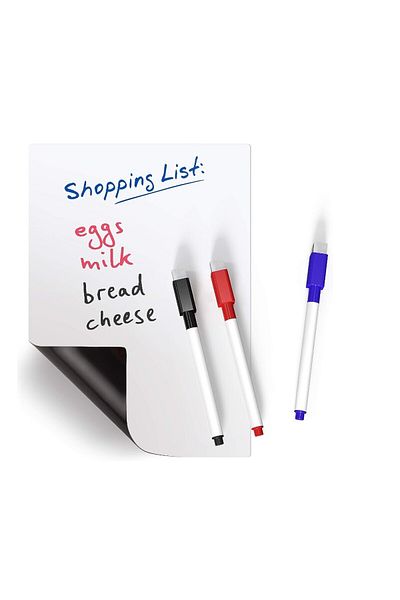 Dünya Magnet Magnesite Metals Refrigerator Note Board with Pen 25X35 cm + 2 Pens