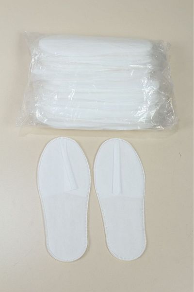 MAKSİMED 20 زوجًا من شباشب الفندق Nonwovenshoes، شباشب أوفرلوك، شباشب للاستعمال مرة واحدة