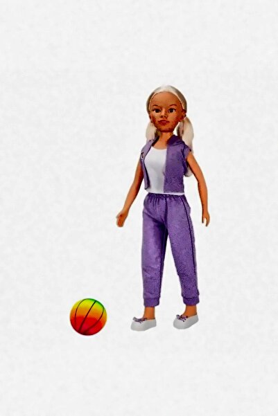 OMZ Arkadaşım Clara Sporty 80cm - Mor Eşofmanlı Takımlı Kız Çocuk Eğitici Oyu...