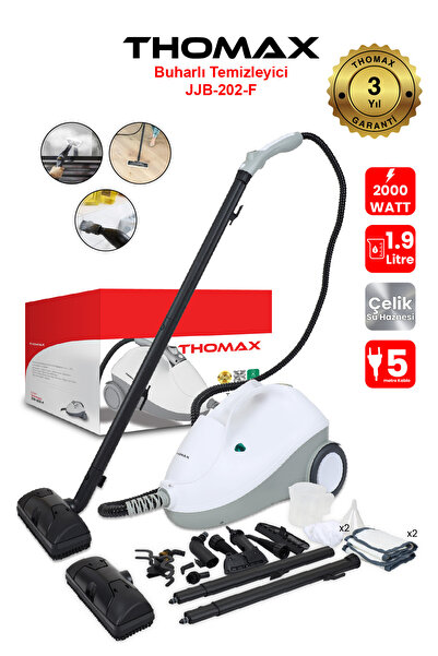 THOMAX Çok Fonksiyonlu Buharlı Temizleyici Buharlı Temizlik 2000 Watt 1.9lt