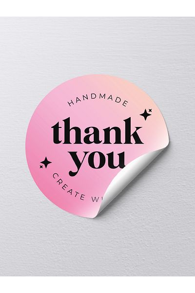 sticker Thank You Sticker 100Pcs / 3 X 3 cm Adhesive Thank You Product Packaging
