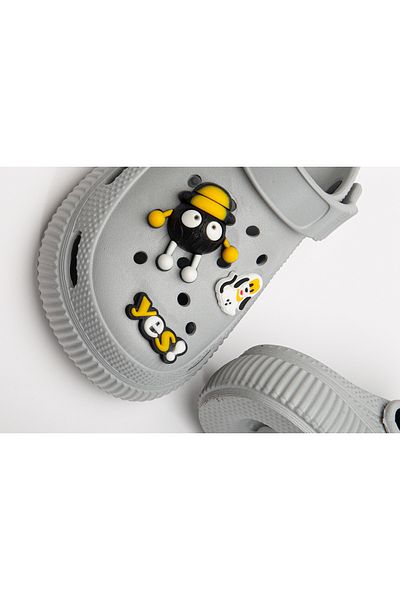 PLN SHOES High Measuring Children's Slippers Sandals with Comfortable Soles 3D Emojis Sabo