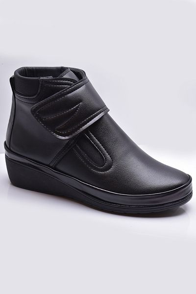 ISPARTALILAR 140 Orthopedic Sole Velcro Black Mother Boots Γυναικείες Μπότες Μπότες