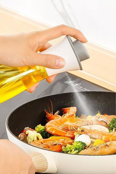 jetfast 220 ml Multi-Purpose Glass Bottle with Spray Vinegar Oil Pot