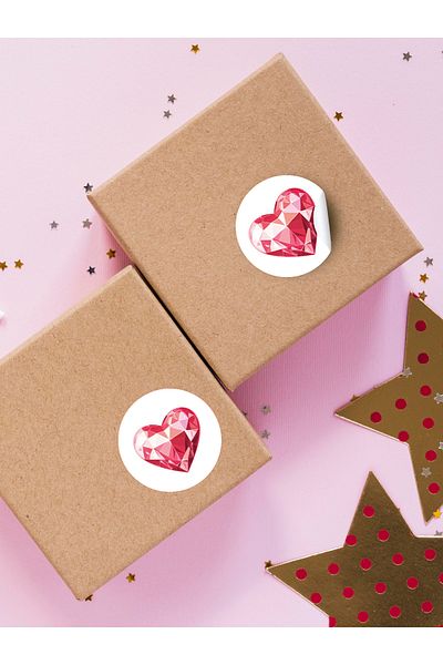 sticker 3 X 3 cm Alien, 100 Pcs Heart Sticker Small Sample Application