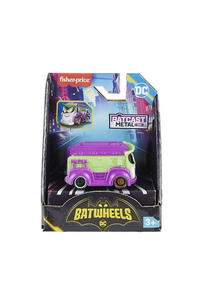 mattel FISHER PRICE BATWHEELS MASINUTA METALICA PRANK VANUL LUI JOKER 1:55