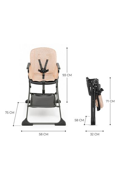 Kinderkraft KINDERKRAFT FOLDEE TABLE CHAIR, FOLDABLE, PINK