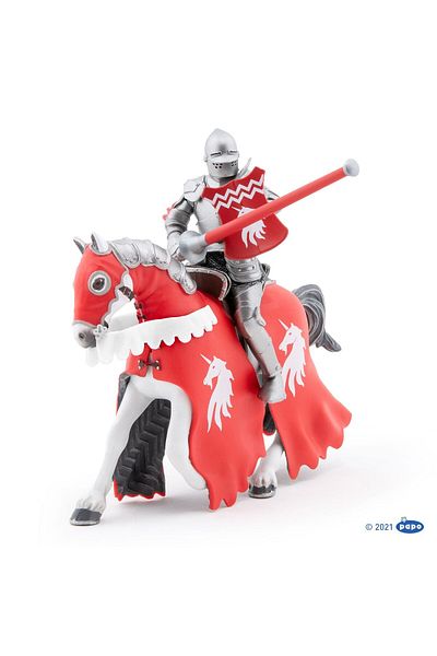 Papo Knight Figurine With Spear And Red Shield