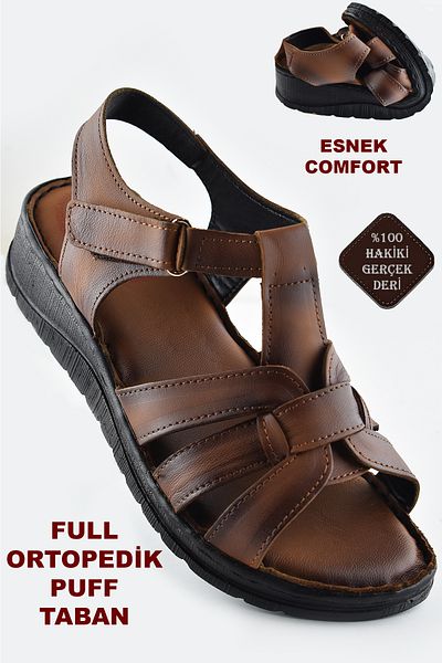 ISPARTALILAR 8150 Full Orthopedic Genuine Leather Γυναικεία Σανδάλια Δερμάτινα Σανδάλια Ivazn