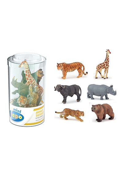 Toys PAPO FIGURINE SET 6 MINI WILD ANIMALS