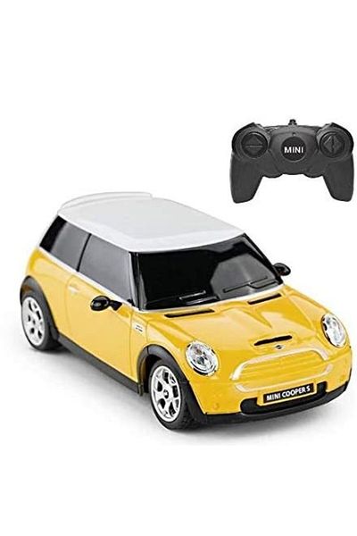 Rastar ŽLTÉ MINI COOPER AUTO NA DIAĽKOVÉ OVLÁDANIE V MIERKE 1 DO 24