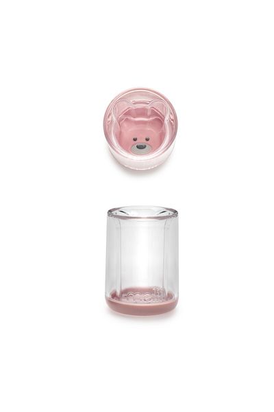 Melii CHILDREN'S GLASS INTERIOR DESIGN BEAR, 145 ML, MELII, PINK