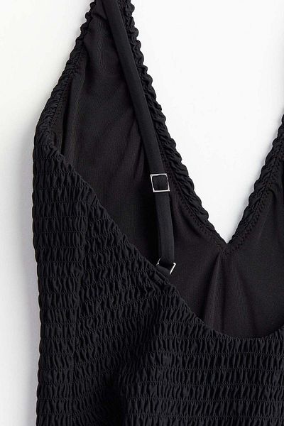 H&M Smocked High-leg swimsuit