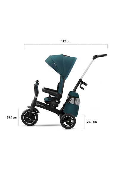 Kinderkraft Tricicleta Kinderkraft Easytwist, půlnočně zelená