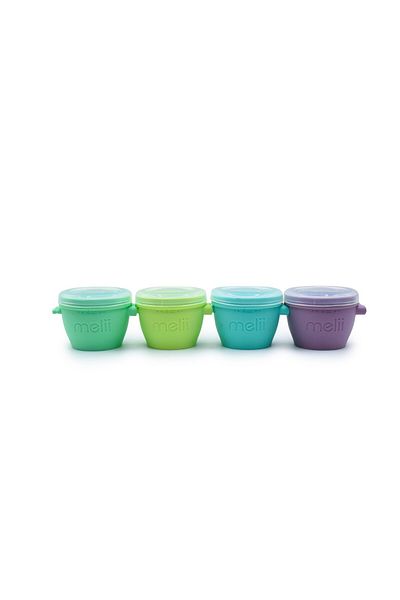 Melii SET 4 RECIPIENTE SILICON SNAP&GO, MELII, 118 ML